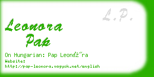 leonora pap business card